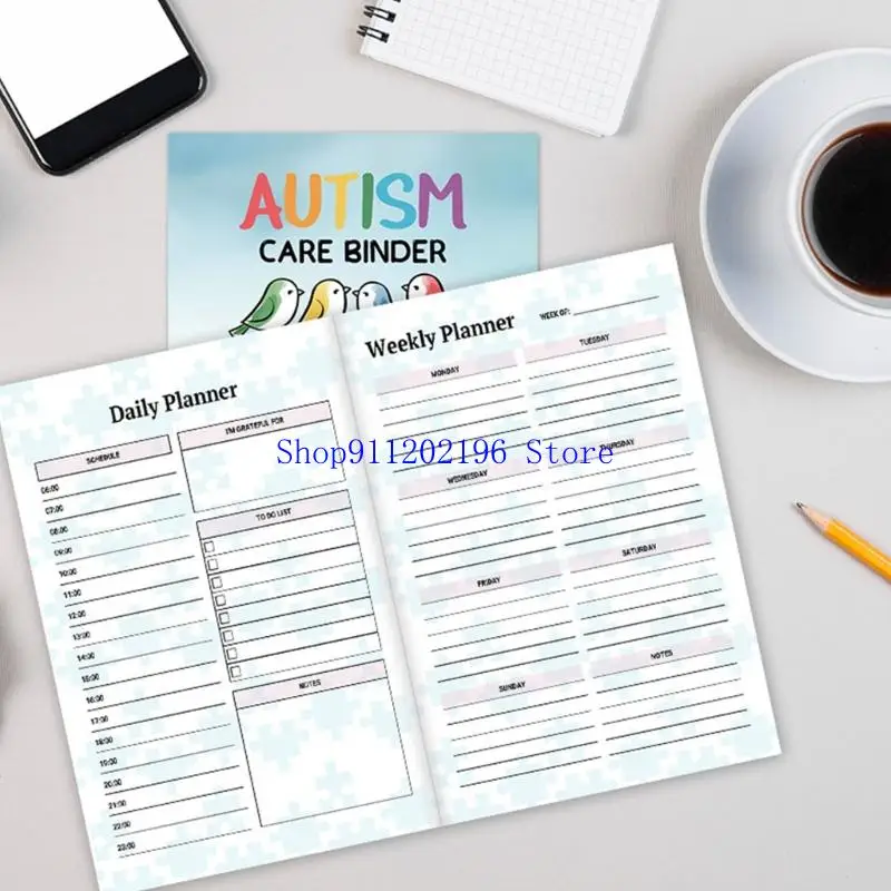 P82A Mental Health Planner Autism Daily Journal with 120 Pages For Autism Support