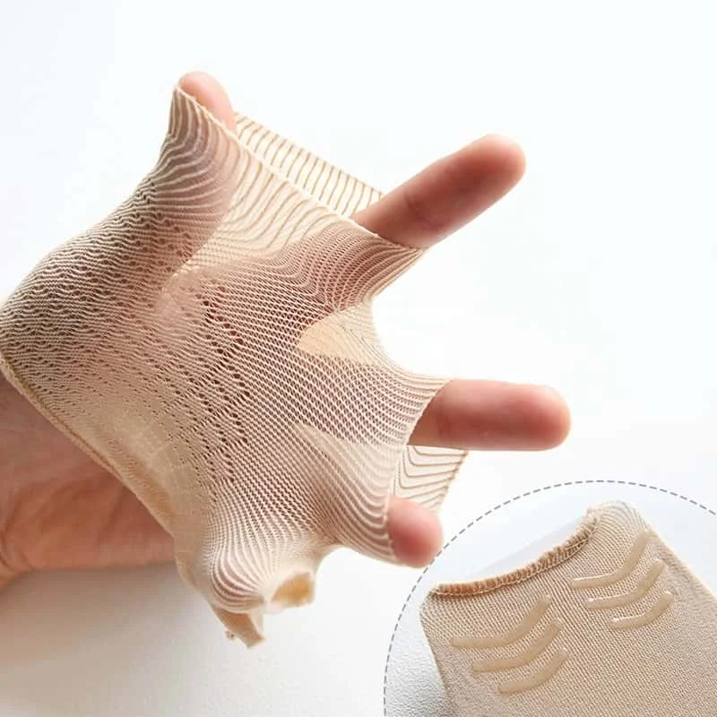 Baumwoll-Halbzehensocken mit Fünf Fingern für Damen, Unsichtbare Dünne High-Heel-Schuhe mit Vorderöffnung und Rutschfeste Einlegesohlen – Detail 4