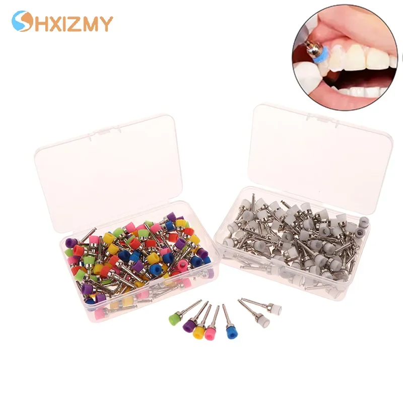 

100Pcs/box Disposable Used Dental Multicolour Prophy Brushes Bowl Shaped Polishing Polisher For Stain Removal And Polish