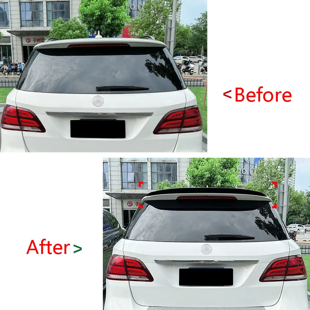 For Mercedes Benz W166 GLE W166 ML Class 350 400 450 500 43 63 AMG 2012-2018 Car Rear Trun Roof Lip Spoiler Wing Trims Tail Wing