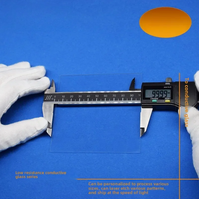 Lab ITO Conductive Glass 6 Ohm & 8 Ohm, 100x100mm, 0.33-4mm Thick, 12pcs Per Box for Aquarium Water Testing