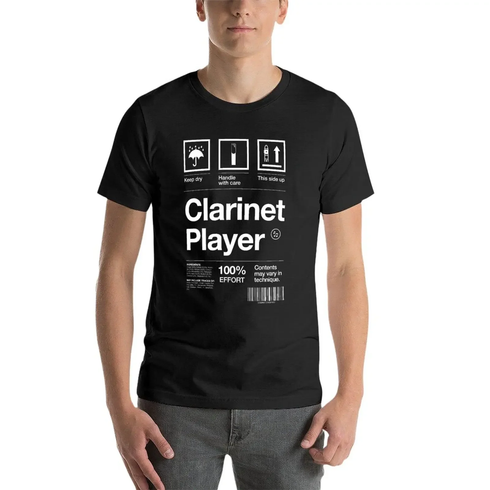 Clarinet Player Label T-Shirt new edition quick-drying Men\'s t-shirts