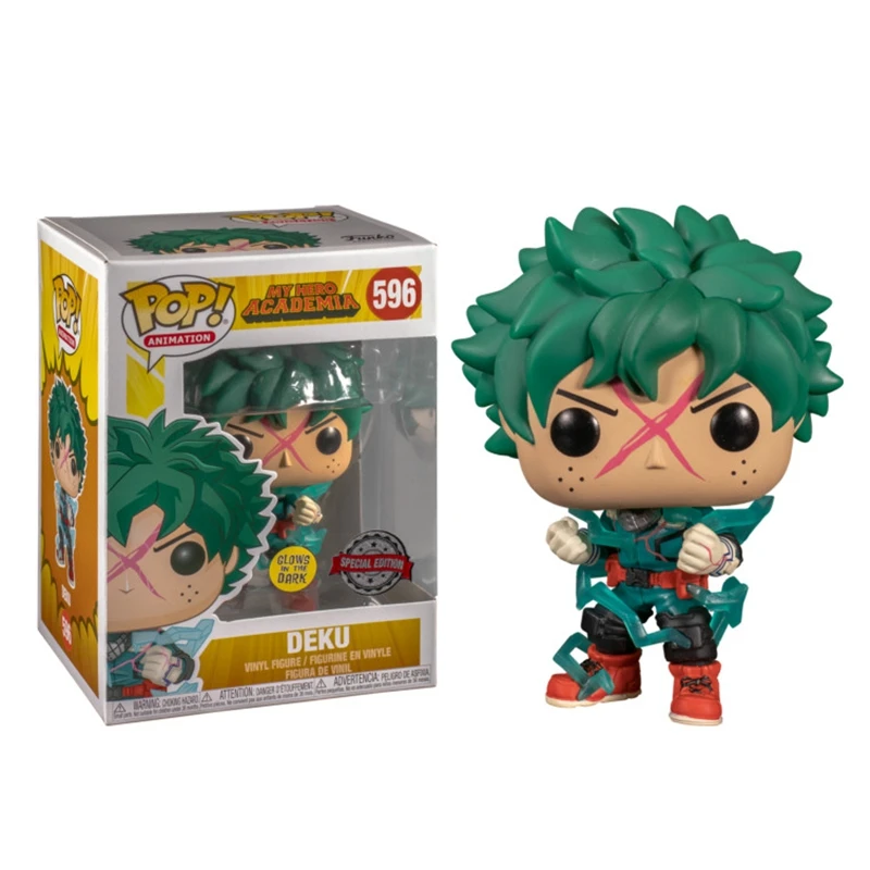 2025 Nueva animación Funko Pop Mi héroe Academia Deku # 596 muñecas de vinilo colección de figuras de acción modelo juguetes para regalos de cumpleaños