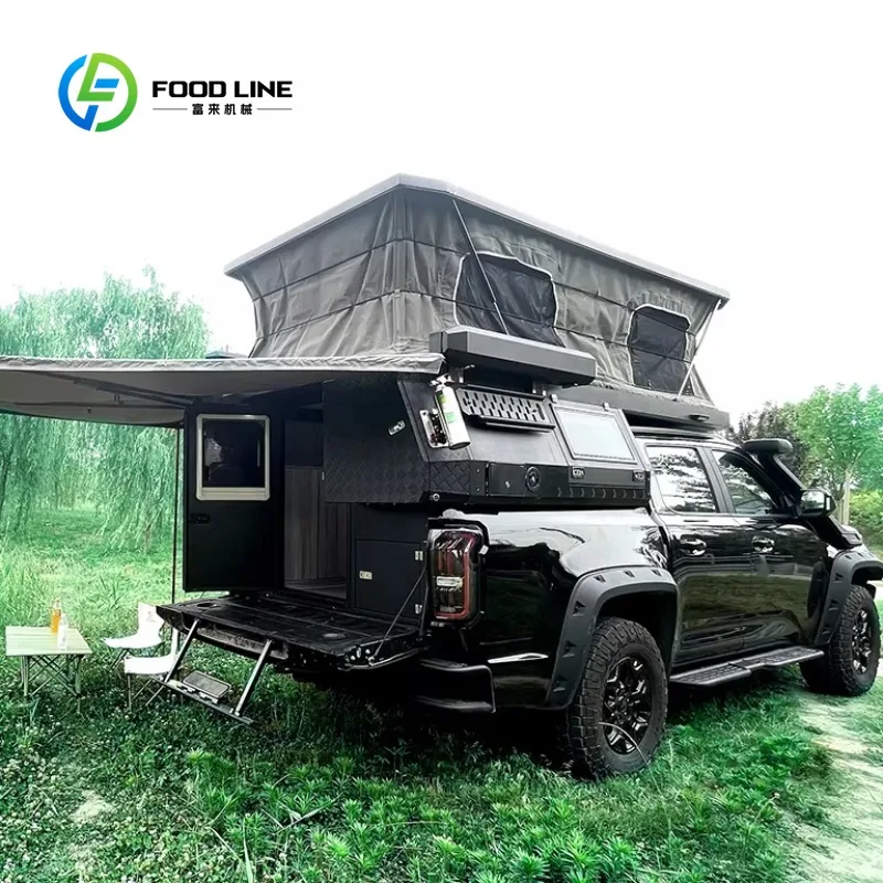 Customized Pop Up Truck Camper With Aluminum Skin And Rear Entry For Off Road Adventure Bulk Order Good Discount