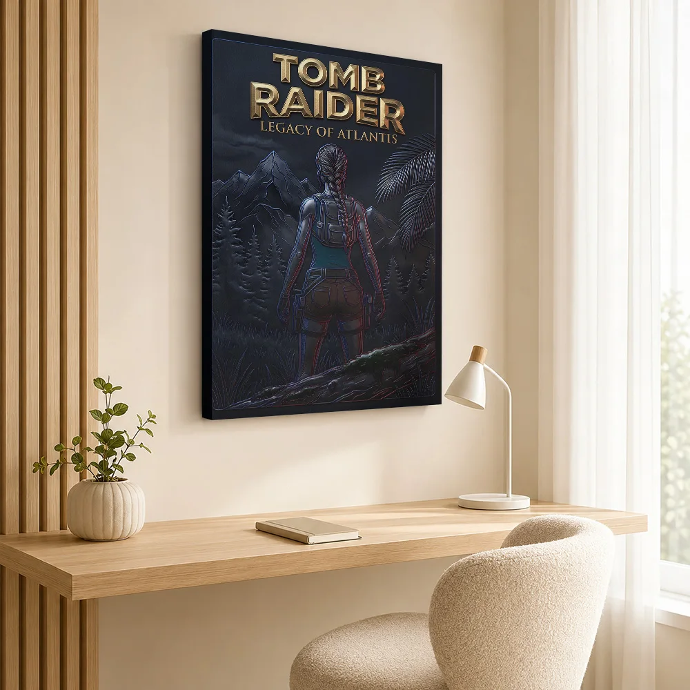 Tomb Raider Legacy Of Atlantis Canvas Painting Poster Customized Modern Aesthetic Wall Art for Dining Room Decor Ready to Hang