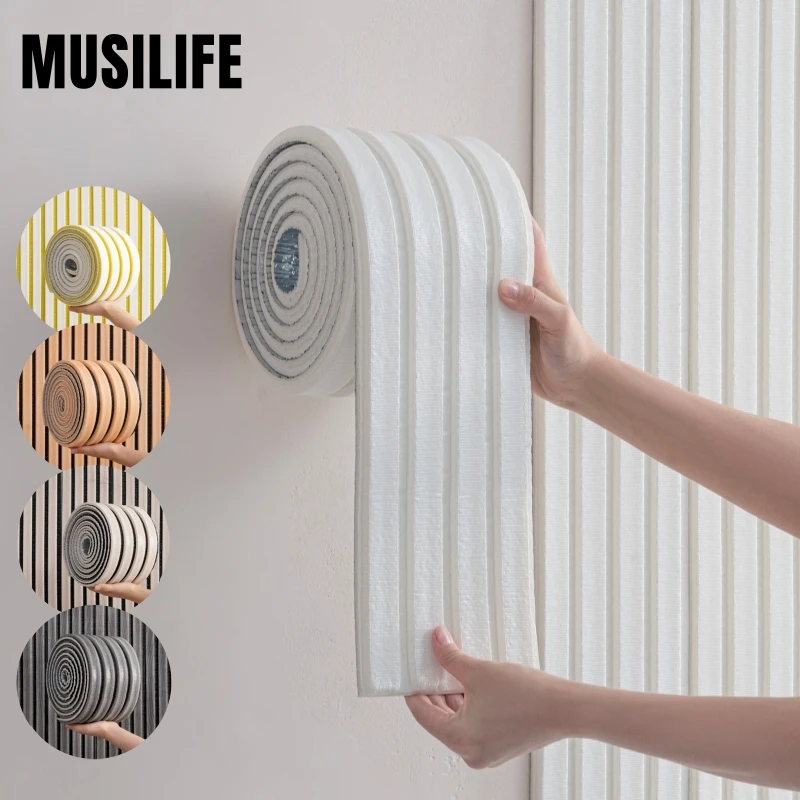 3D Wall Panels Thicken Foam Anti-Collision Self Adhesive Wallpaper Peel and Stick PVC Wall Cladding for Bedroom Home Decor