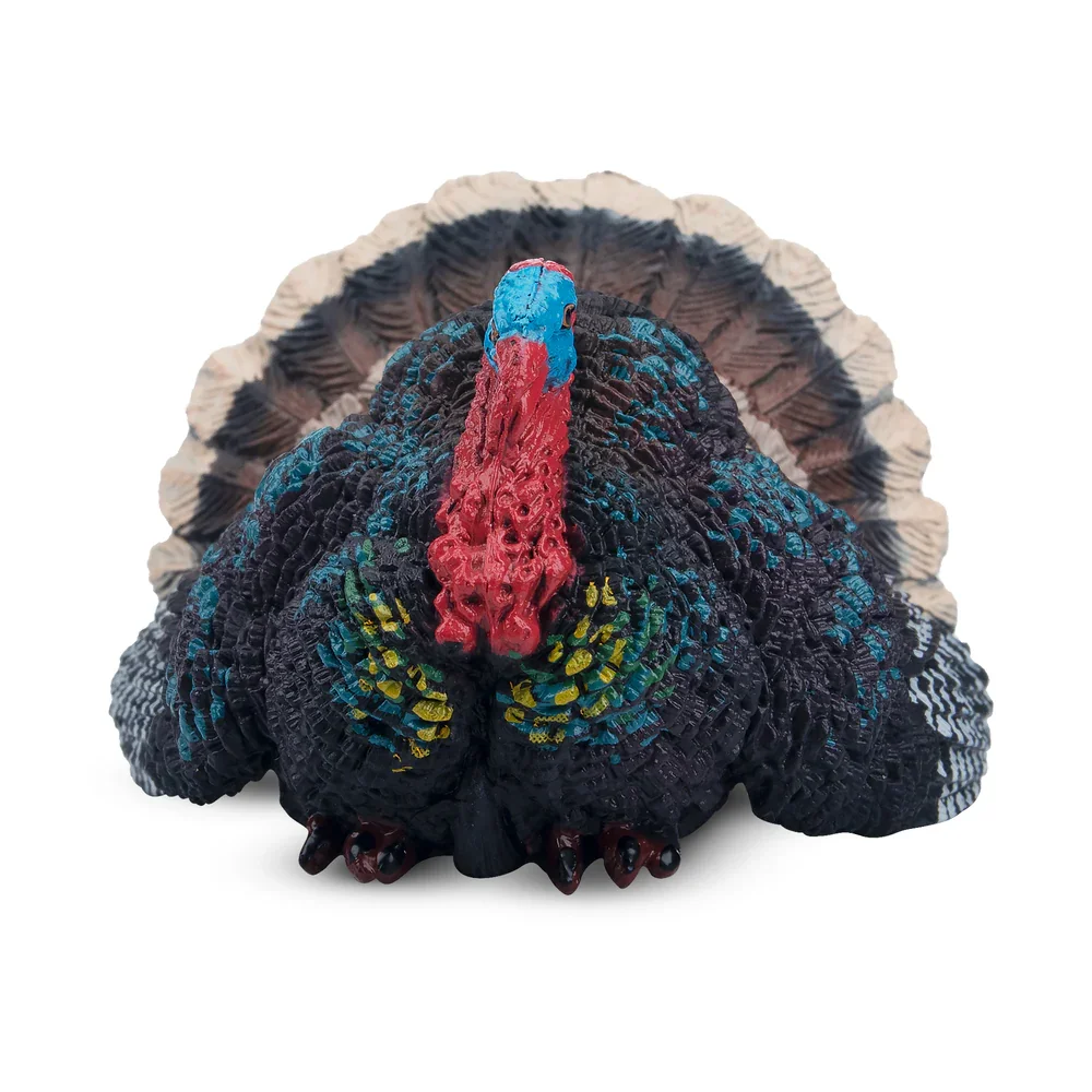 Toymany Simulazione Turchia Fauna Selvatica Modello Animale Giocattolo Mini Figure Bambole Action Figurine Giocattoli Regalo per Bambini Decorazione Torta