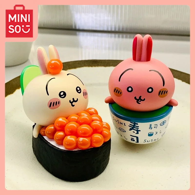 

MINISO kawaii anime Cartoon Chiikawa sushi series blind box art figure gift lovable interesting Gifts for girls birthday present
