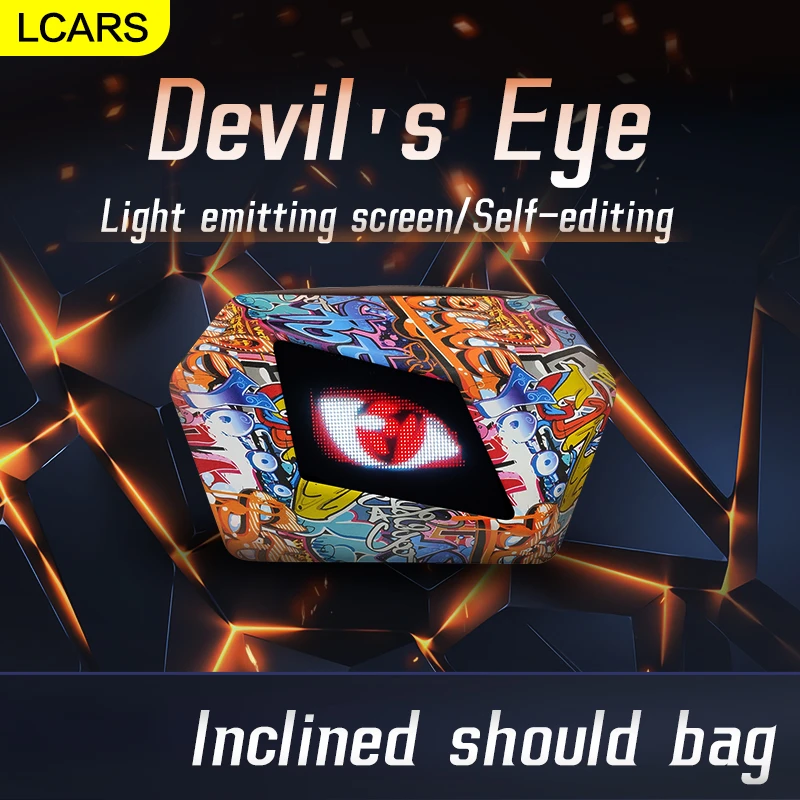

Graffiti Motorcycle Backpack Crossbody Style Supports Custom Text Editing Image Editing Can Be Displayed with Personalized Patterns and Text New Led Display Motorcycle Bag