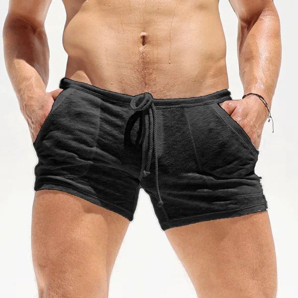 Men's Beach Shorts Lightweight Quick Dry Lounge Shorts Breathable Pajama Shorts Elastic Waist Casual Summer Homewear Short Pants