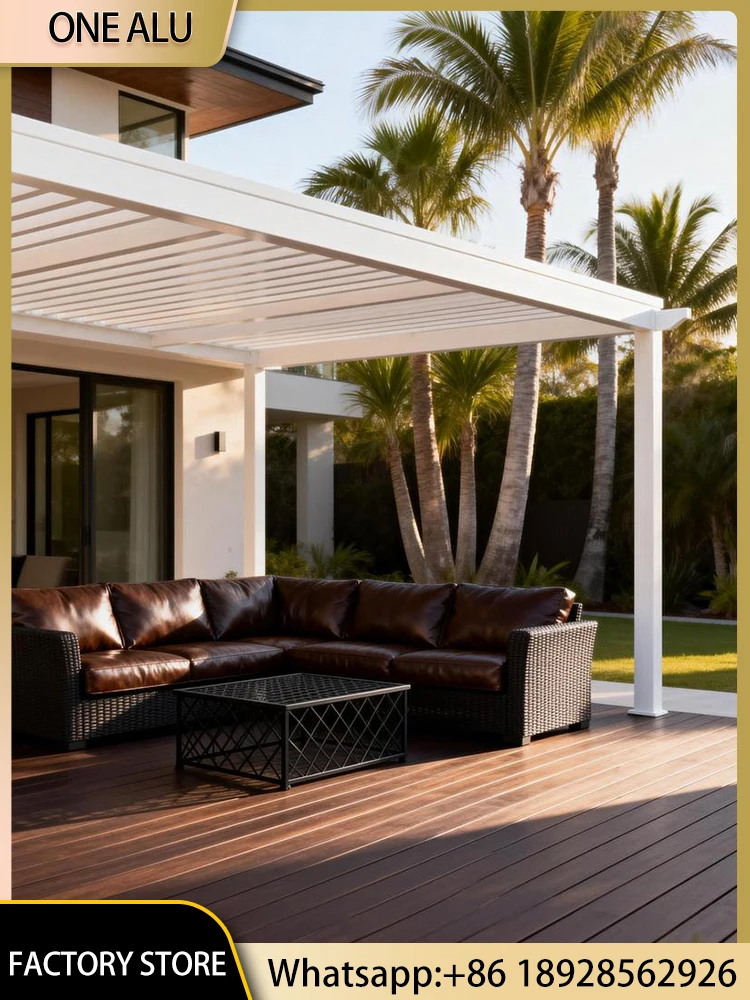 Premium Aluminum Gazebo with Fluorocarbon Powder Coating Waterproof Eco-Friendly Pavilion for Garden