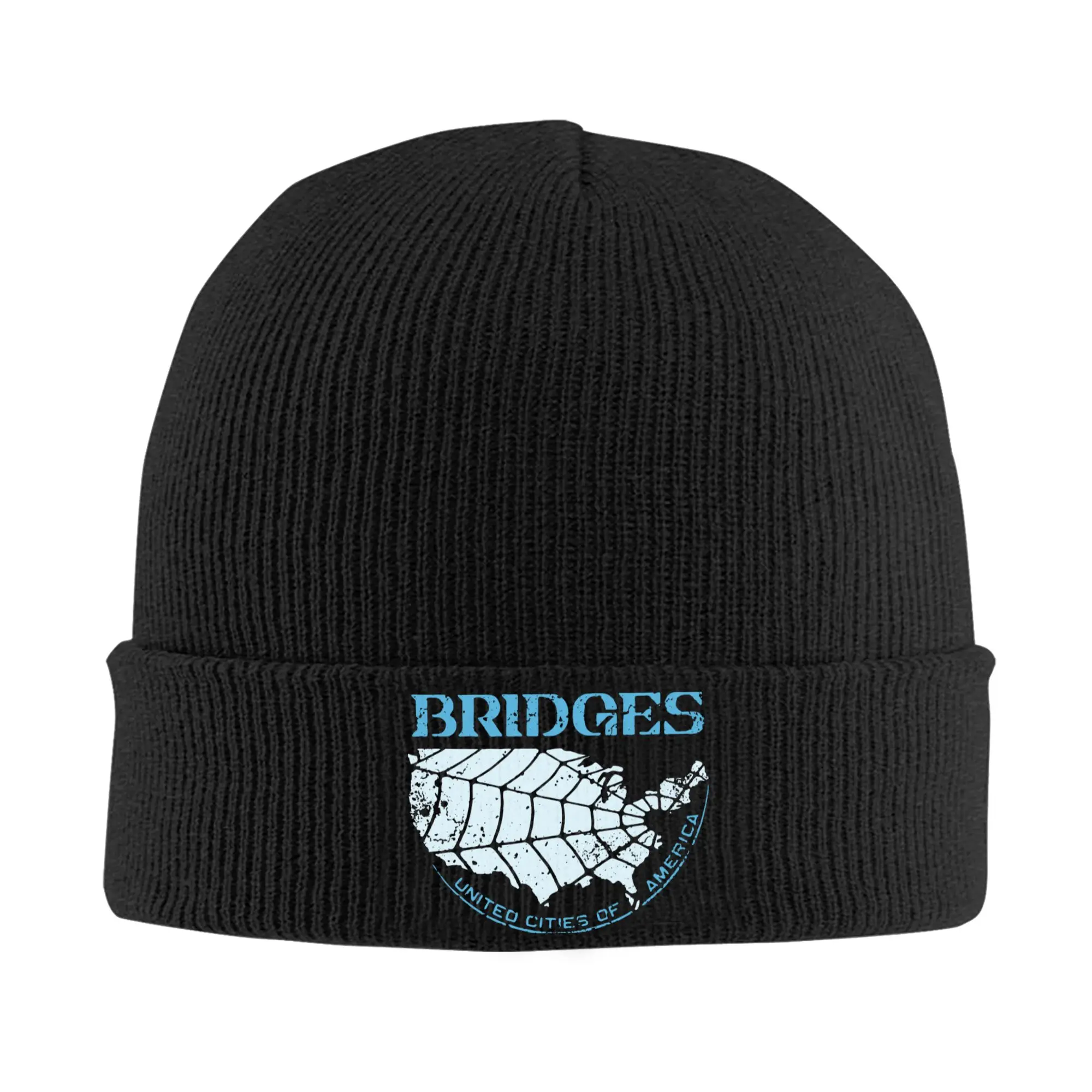 Bridges v3 Aged Death Stranding Knitted Hat Beanie Winter Hats Warm Unisex Street Hideo Caps Men Women Gift