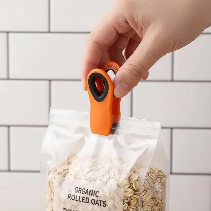 Moisture-proof Refrigerator Magnetic Clip Food Grade Strong Magnet Memo Note Magnet Clip Non-slip Food Sealing Clip Food