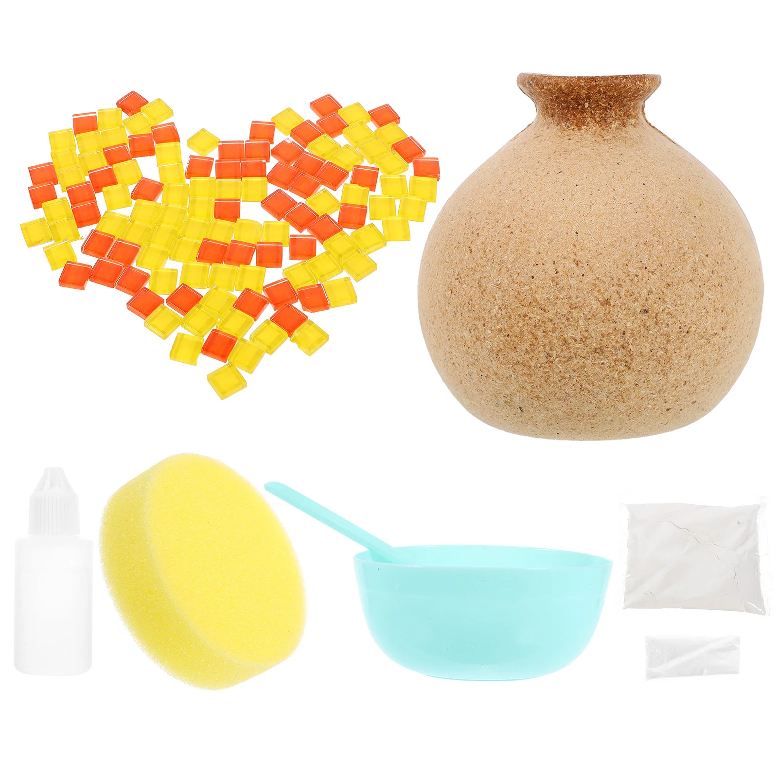 1 مجموعة DIY فسيفساء زهرة زهرية المواد الآمنة تحسين التنسيق تنوعا عطلة الديكور DIY زهرية تشكيلة زهور وعاء