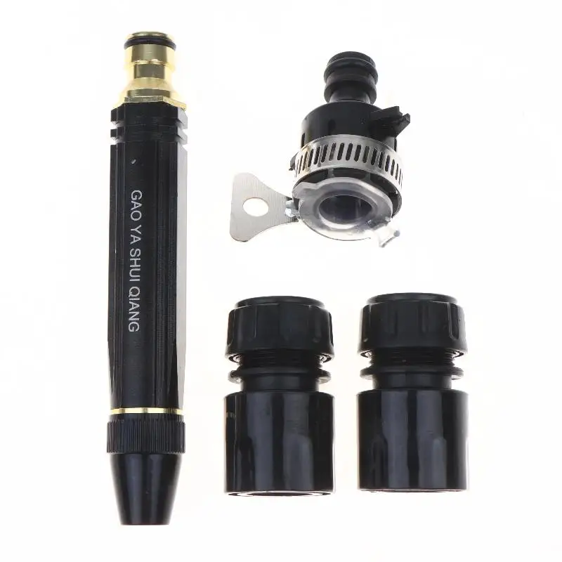 High Pressure Handheld Water Jet Sprayer Ergonomic Grip Sturdy Metal Plastic Build for Pet Bathing Home Exterior Cleaning