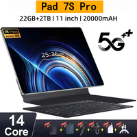 Original Pad 7s pro Tablet PC Global Version 10.1 Inch HD Android Tablets 20000mah 22GB+2TB Tab 4G 5G Dual SIM GPS WIFI For Kids