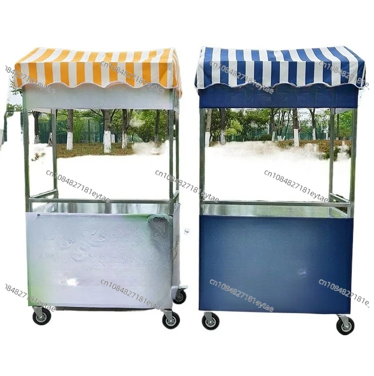 Foldable Internet Celebrity Snack Cart, Night Market Food Vendor Trolley for Entrepreneur Starter