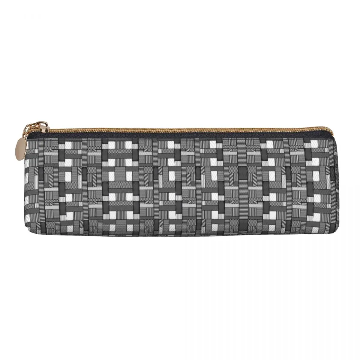 Black And White Geo Pencil Case Geomatric Patchwork Back To School Pencil Cases Triangle Girls Boys Pencil Pouch School Supplies