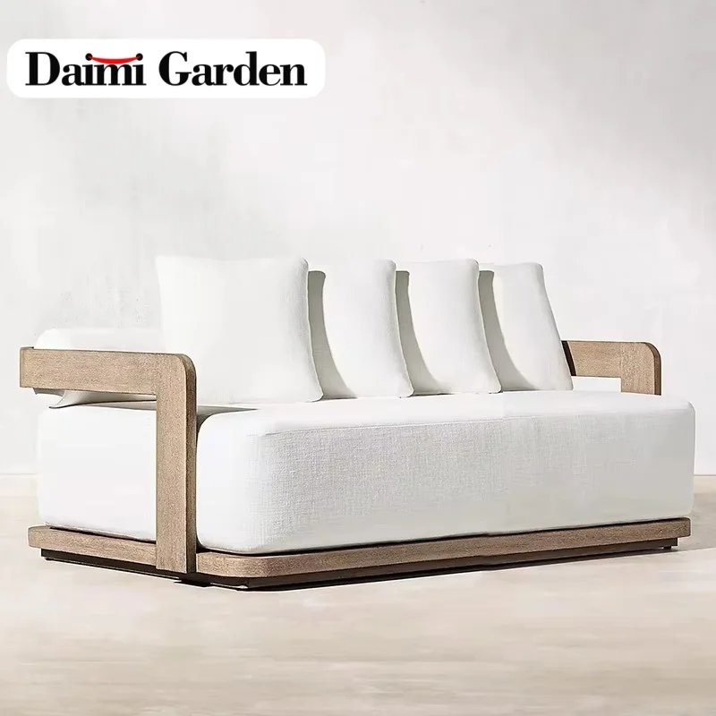 Hot Sale Modern Luxury Garden Furniture Set Sofa Patio Backyard Outdoor Woven Rope Waterproof Rattan Outdoor Sofa