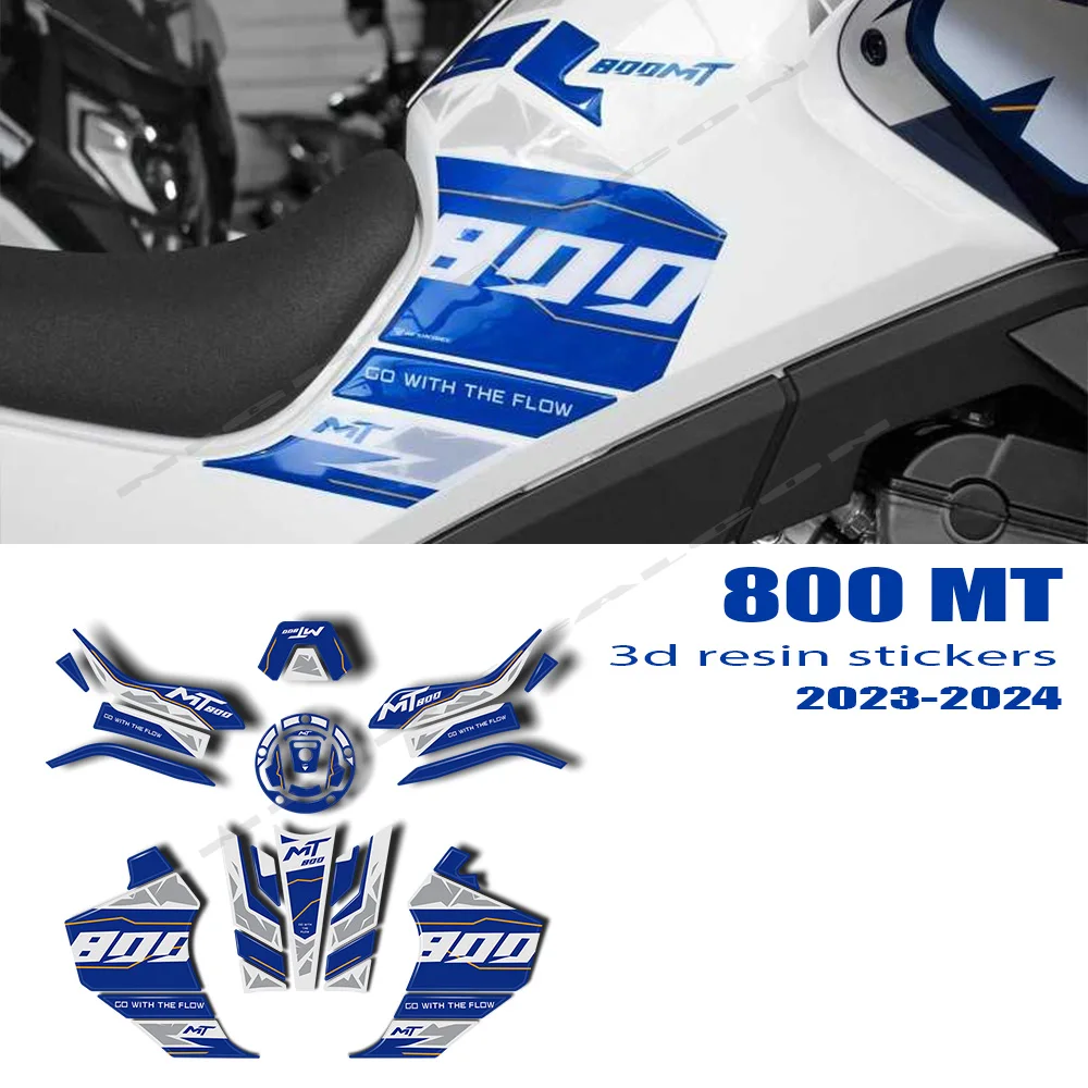 For CF MOTO 800 MT MT800 Explore 2023-2024 Motorcycle Accessories 3D Resin Sticker Tank Pad Kit