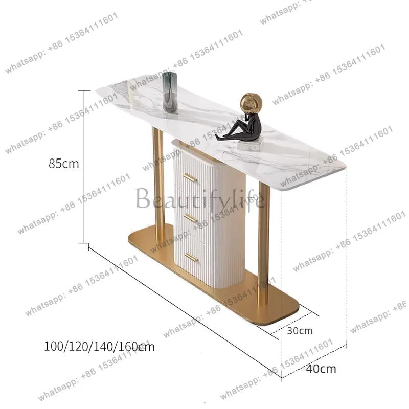 YJ Luxury Entryway Console Tables Modern Design Living Room Italian Console Tables With Drawers Storage Console Entrée Furniture