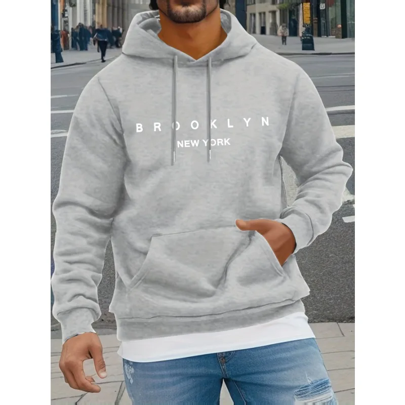 بروكلين نيويورك الكلاسيكية إلكتروني طباعة الرجال النساء مقنعين البلوز الخريف الشتاء في الهواء الطلق عطلة اللياقة البدنية عارضة الدافئة البلوز #3