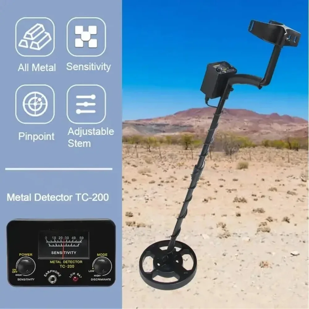 Metal Detector Caccia al tesoro Macchina mineraria per l'oro Posizionamento preciso TC-20 Metal Detector Profondità sotterranea Tracker regolabile