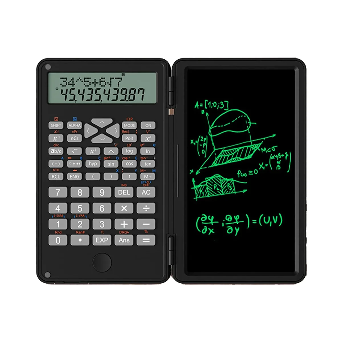 Scientific Calculators, 12-Digit LCD Display Pocket Office Desktop Calculator for Home School Meeting and Study,Black