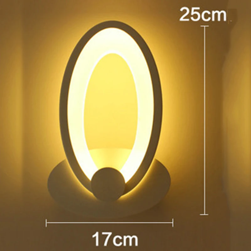 Acryl-Fackel, weiße Lampe, Wand-LED-Metallleuchter mit hellem LED-Streifen für Nachttisch-TV-Hintergrund, Treppe
