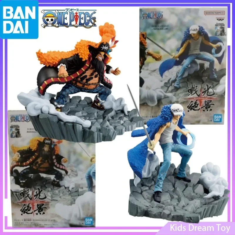 Bandai in Stock Original BANPRESTO ONEPIECE Anime Senko Superb View -TRAFALGAR.LAW&MARSHALL.D.TEACH- Action Figures Toys Model