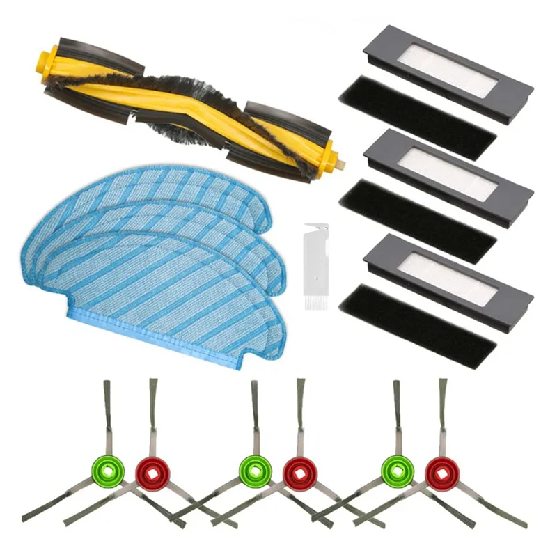 Аксессуары для робота-пылесоса Yeedi Vac Max/ Vac Station/ Vac Hybrid/ Vac 2/ Vac 2 Pro, основная боковая щетка, Hepa фильтр, швабра
