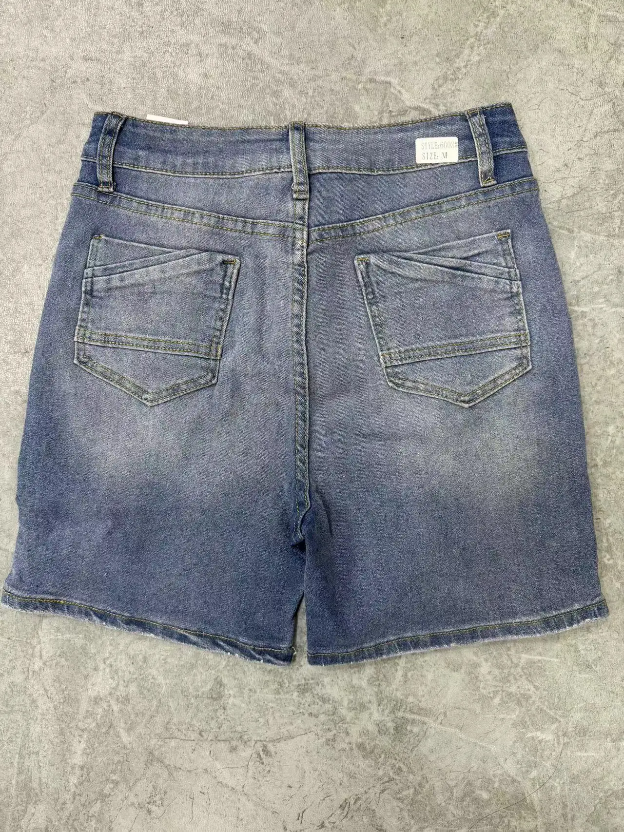 レディース ラスシウス カーヴィー デニム ショーツ ミッドライズ ブリング＆ベルト付き インスタストレッチ ジュニア