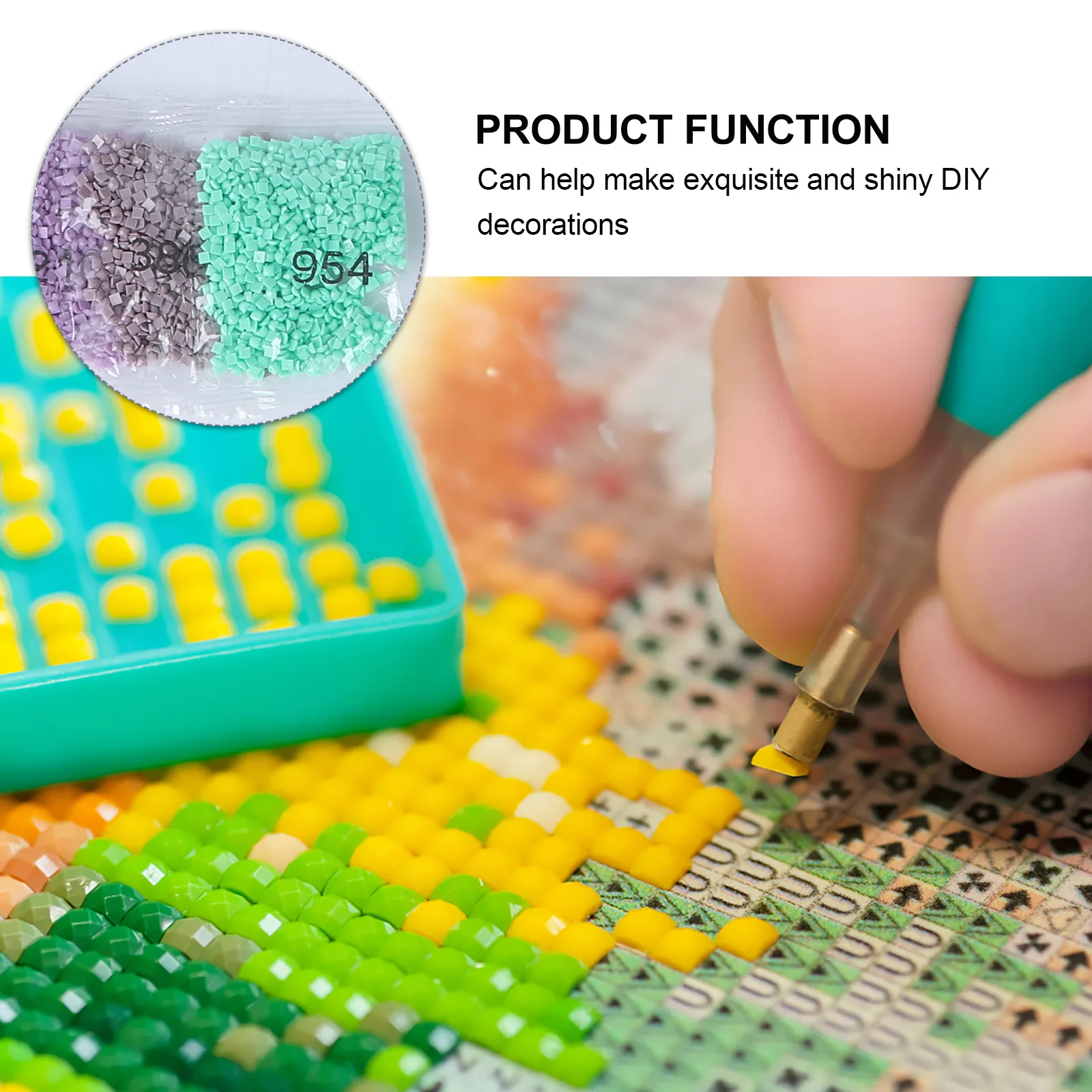 

DIY Drill Painting Square Quality Resin Rhinestone Beads Loose Diamond Beads for Handmade Rhinestone Painting