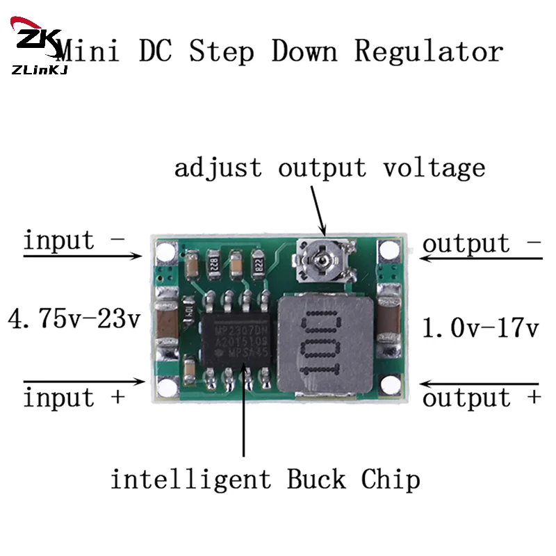 (ZYDD01) 1Pcs Mini DC-DC Step Down Converter Volt Regulator 3A 5V-23V To 3.3V 6V 9V 12V