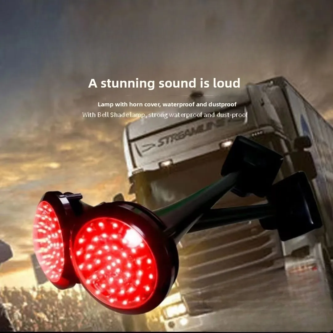 

Air Horn Running Water Lampshade Horn Signal Light 24v Large Volume Non-destructive Installation