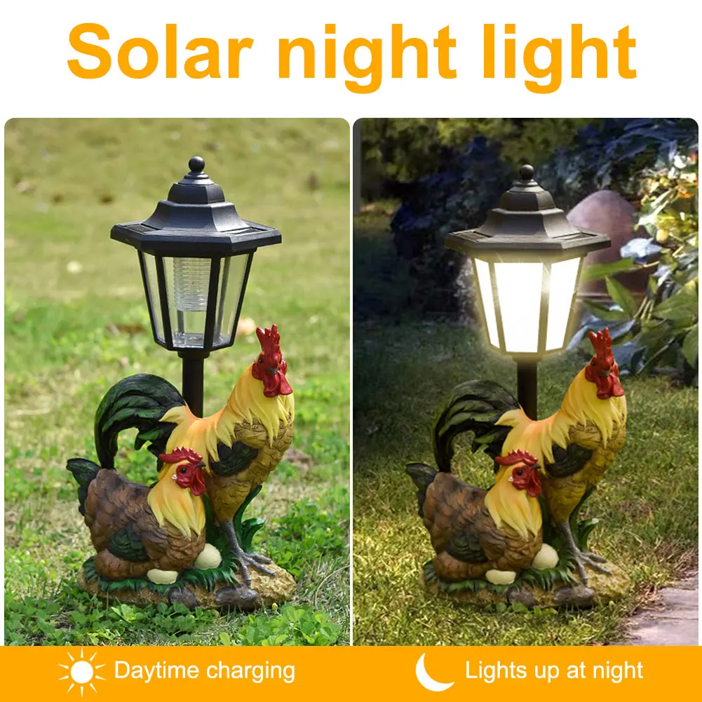 

Solar Powered Hexagonal Garden Lamp Resin Hexagonal Decorative Lamp Animal/Child/Gnome Cute Sculpture Lamp Courtyard Decoration