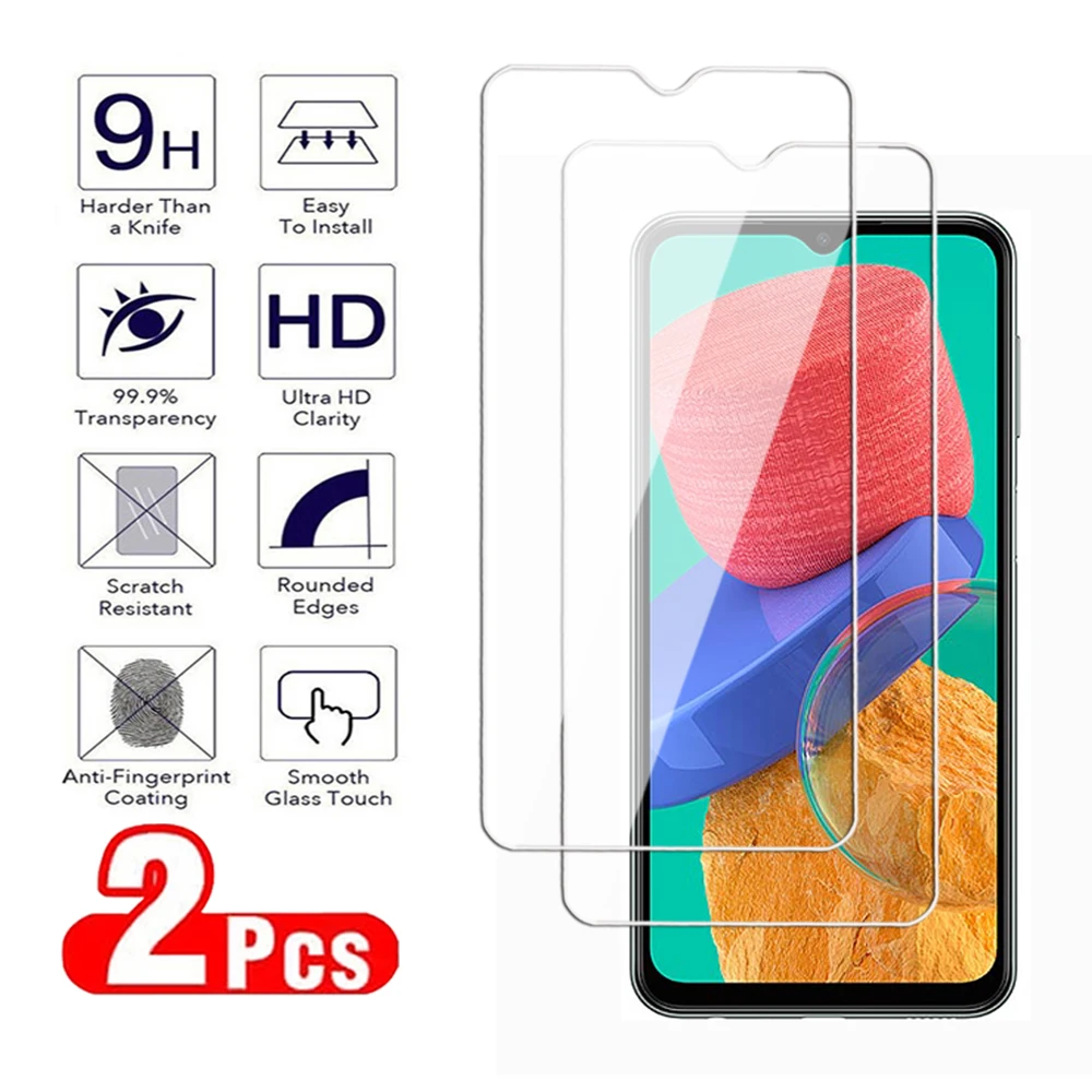 2Pcs Tempered Glass For Samsung Galaxy M33 M34 M31 M32 A31 A32 A33 A34 A35 4G 5G  Full Cover Screen Protector M31s glass Film