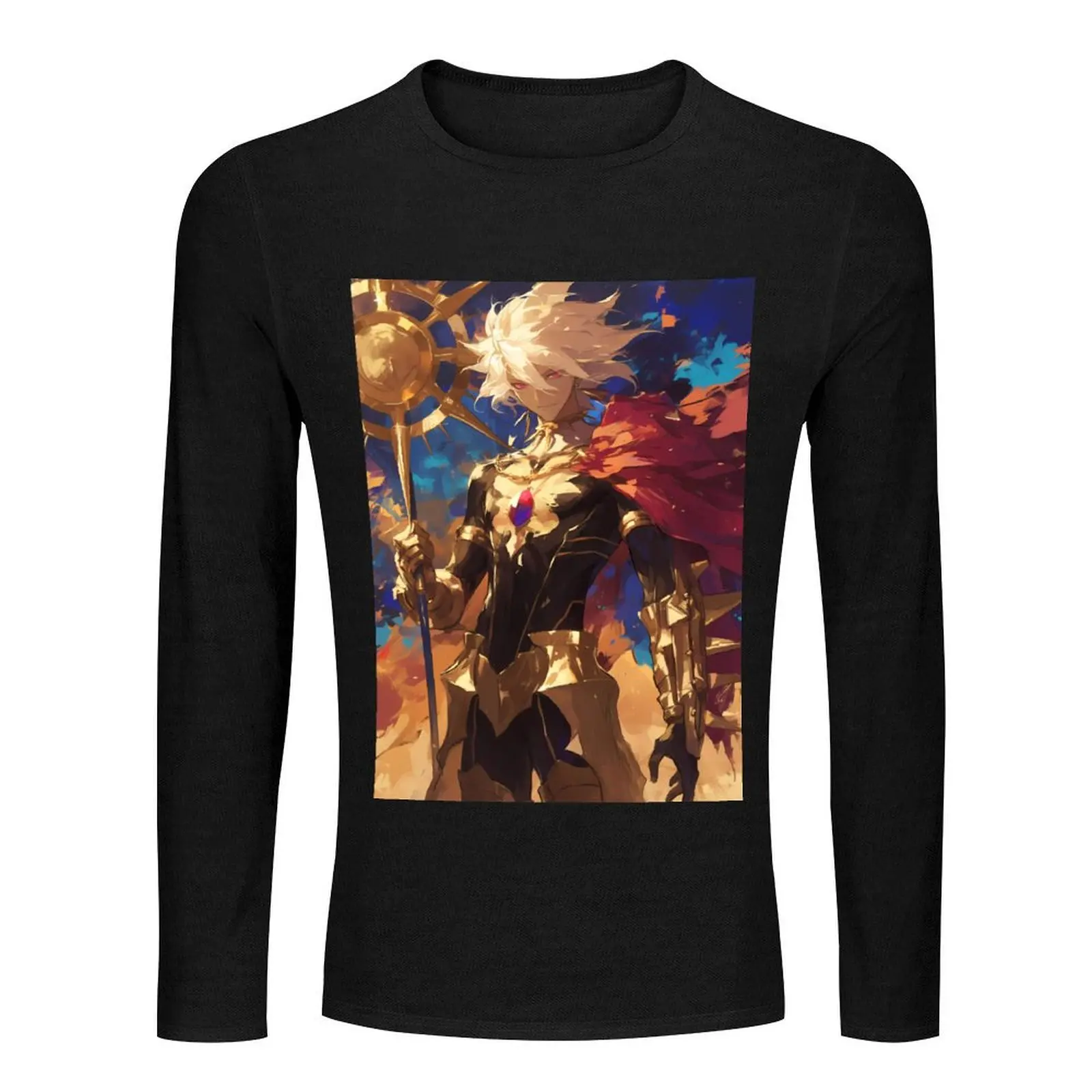 Karna Red Lancer - Fate Grand Order - Warrior of the Sun Long T-Shirt plus size t shirts tops Men's cotton t-shirt