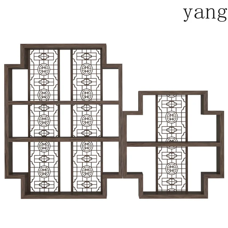 CX solid wood Bogu tea room storage tea set wall small teapot multi-treasure pavilion