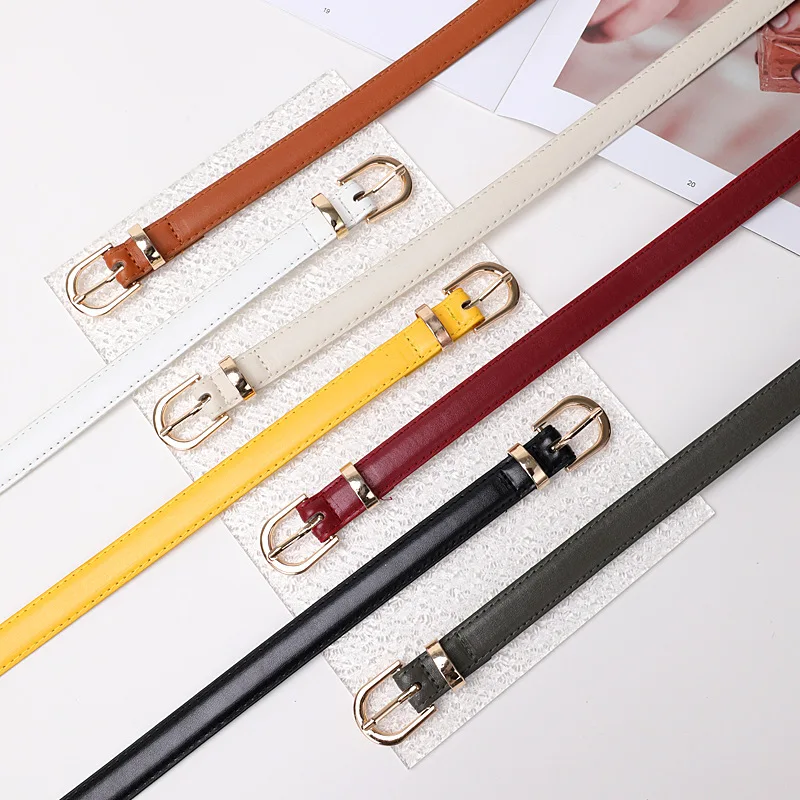 Neue Jugendmode Damen Taillengürtel mit D-Buchstaben-Schnalle Koreanische Version Einfacher und vielseitiger Windgürtel Student Dünner Stil – Detail 1