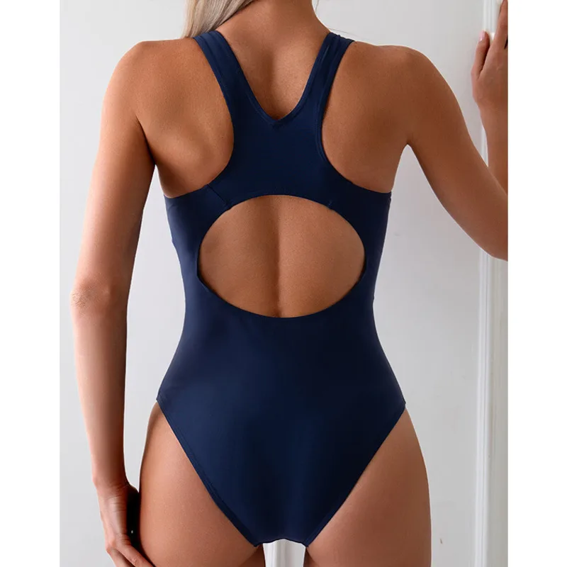 Summer Sexy One-Piece Swimsuits Closed Women's Swimwear Sports For Swimming Wear Body Bathing Suits Beachwear Pool Bather 2025