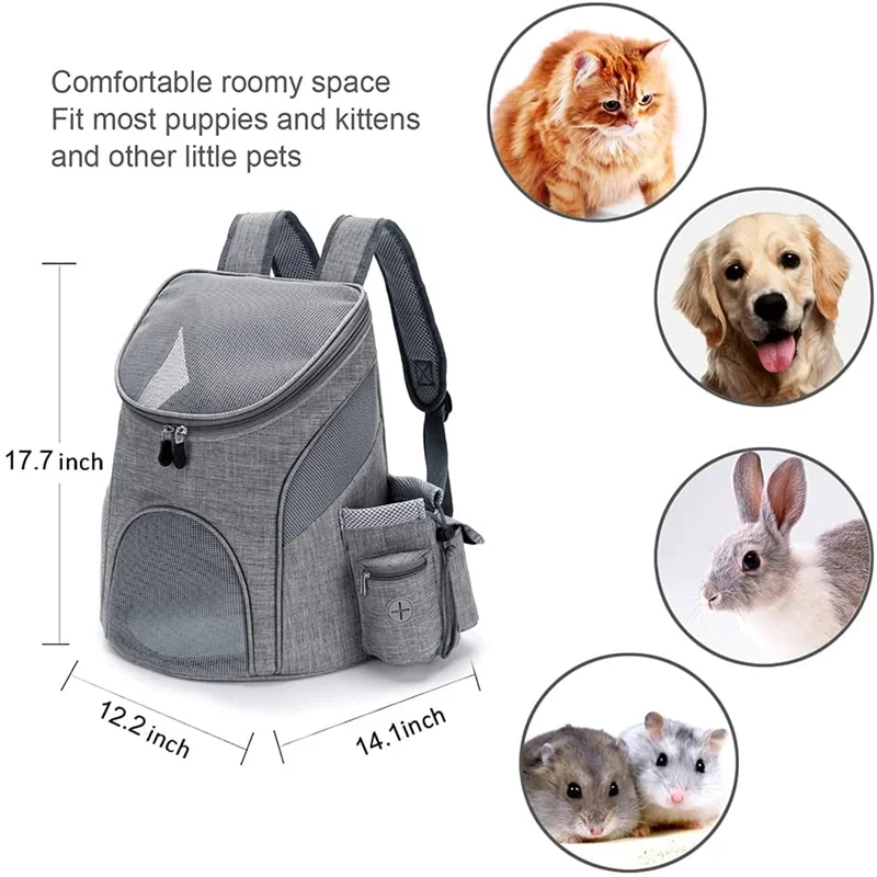 Saco de cão de malha portátil respirável cão mochila dobrável grande capacidade gato saco de transporte portátil viagem ao ar livre portador do animal estimação