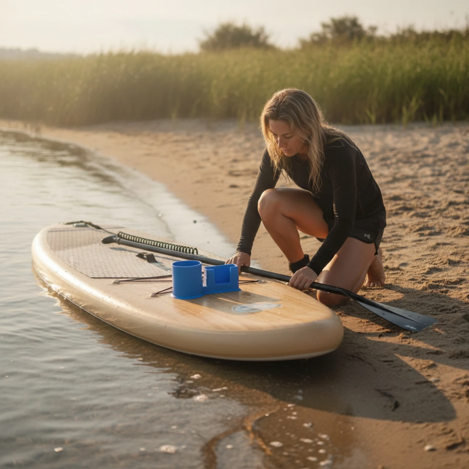 Cup Holder with Phone Holder Saltwater-Resistant Paddle Board Phone Mount Accessory Sturdy for Paddleboarders