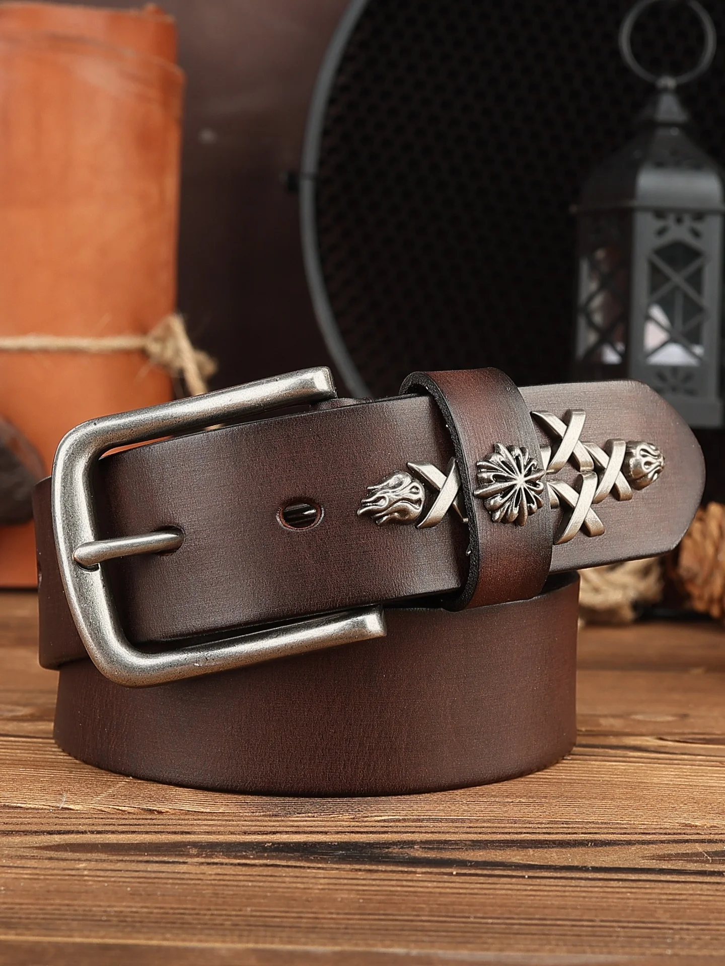 handmade-top-layer-cowhide-leather-belt-casual-vintage-buckle-for-men-and-women-suitable-for-jeans-and-casual-wear