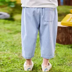 Baby Denim Pants 2024 New Fashion Children Casual Soft Blue Jeans Loose Trousers Boys Girls Kids Clothes