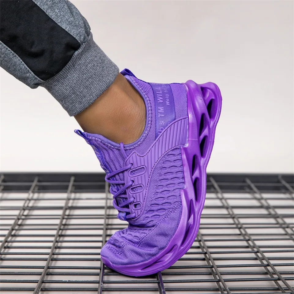 purple Casual Sneakers Women Men Blade Shoes Light Breathable Running Shoes Mesh Sports Sneakers Zapatillas De Mujer Chaussure