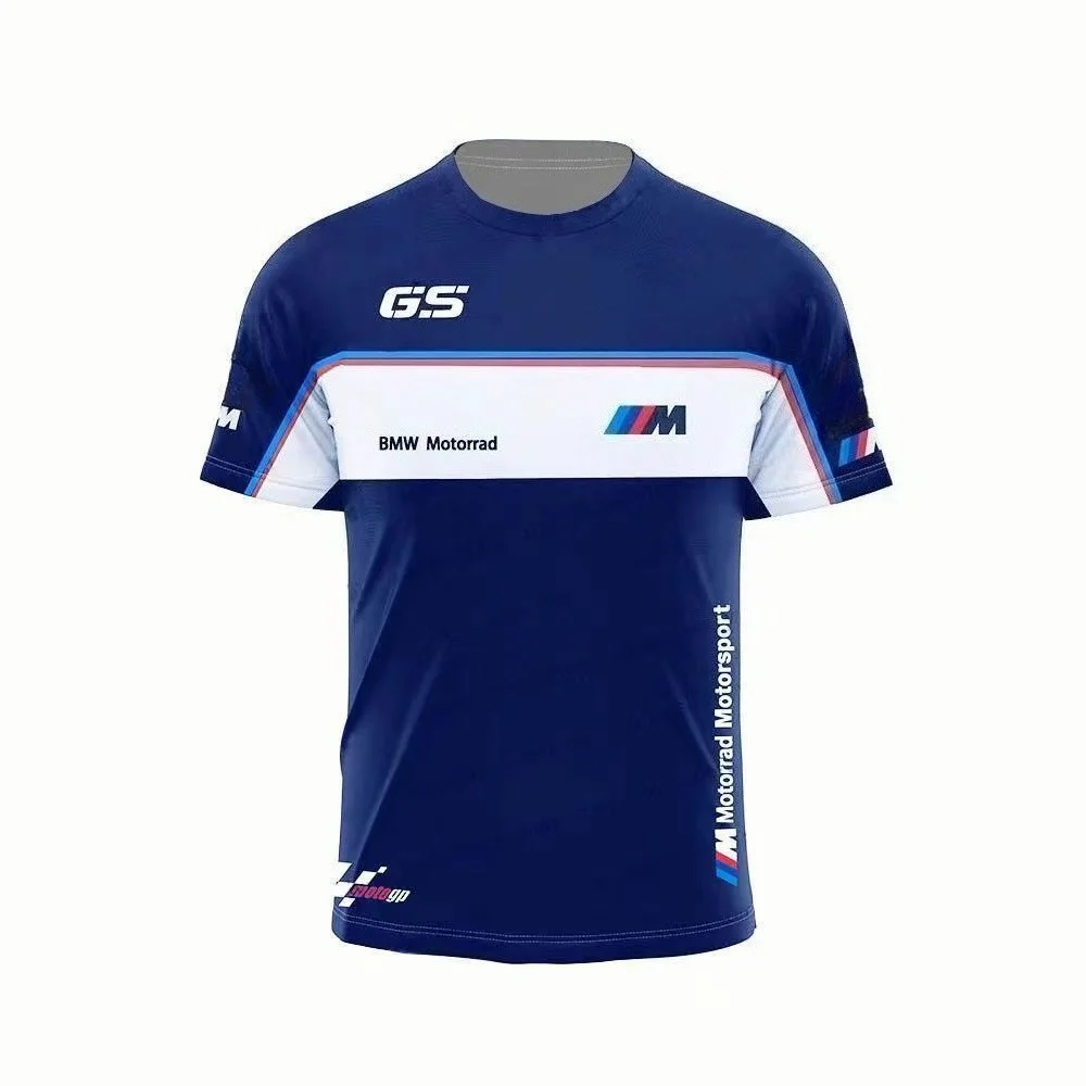 

BMW 3D printed men's summer new comfortable breathable T-shirt short sleeved casual brand car sports motorcycle racing fashion