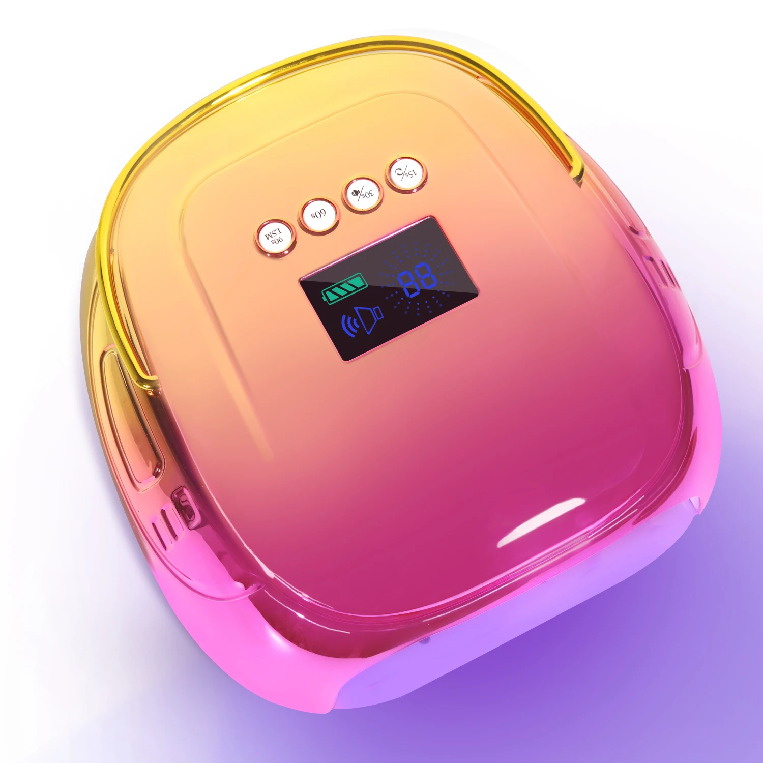 

126W Rechargeable UV LED Nail Dryer Lamp, Portable Auto Sensor & Quick Dry Nail Machine For Fingernail and Toenail GOLD