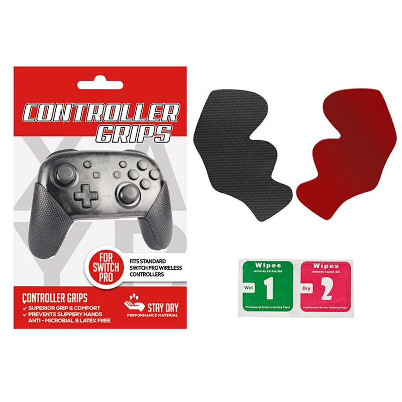 Para Nintendo Switch Pro NS Pro controlador de goma texturizada antideslizante absorbente de sudor pegatina cubierta empuñaduras de rendimiento