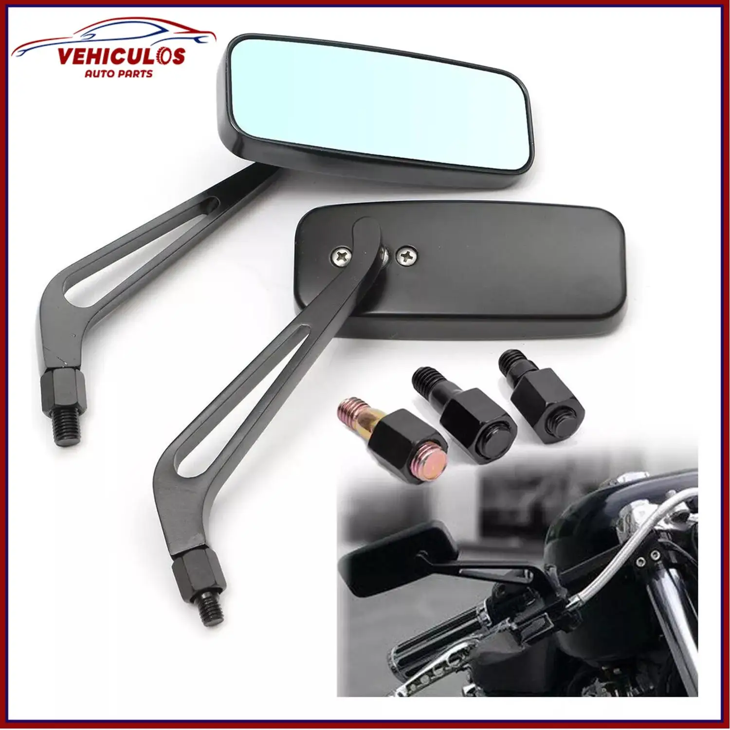 

VEHICULOS 1 пара мотоциклов, универсальное зеркало заднего вида для электромобиля, винтажное декоративное зеркало, замена аксессуаров для мотоциклов